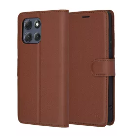 Techsuit - Leather Folio - Motorola Moto G86 Power - Brown