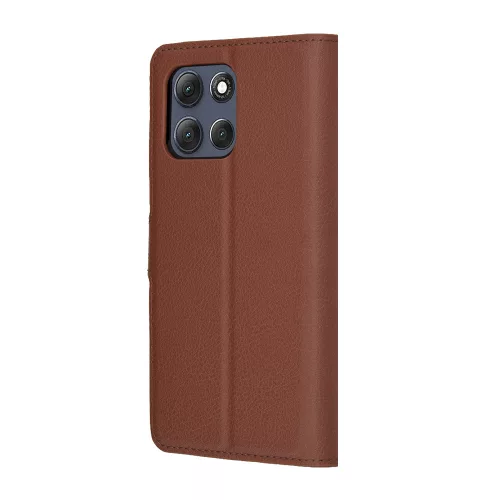 Techsuit - Leather Folio - Motorola Moto G86 Power - Brown
