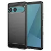 Techsuit - Carbon szilikon tok - Sony Xperia 10 VII - Fekete