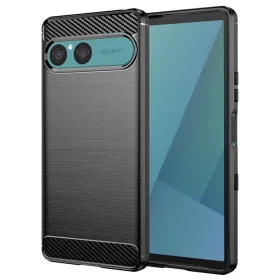 Techsuit - Carbon szilikon tok - Sony Xperia 10 VII - Fekete