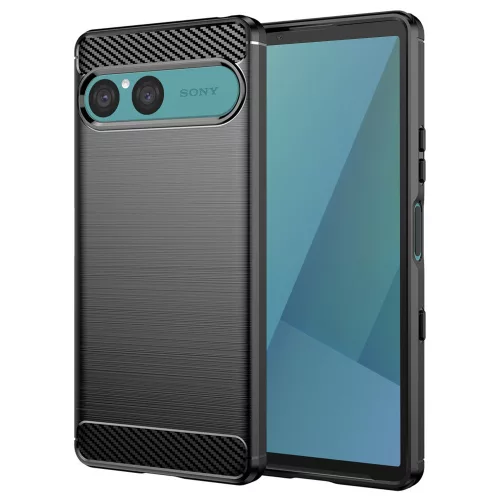 Techsuit - Carbon szilikon tok - Sony Xperia 10 VII - Fekete