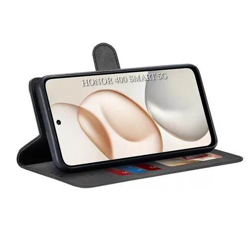 Techsuit - Diary Book kinyitható tok - Honor 400 Smart 5G / 400 Smart 4G / X7d 4G - Fekete