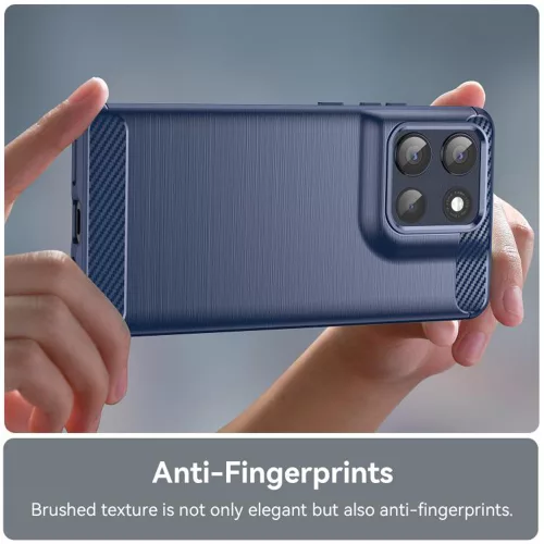 Techsuit - Carbon szilikon tok - Motorola Moto G86 - Kék