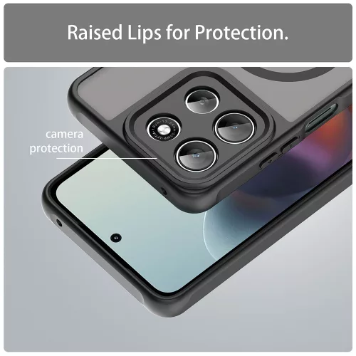 Techsuit - HaloFrost II MagSafe tok - Motorola Moto G86 - Fekete