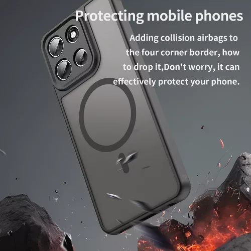 Techsuit - HaloFrost II MagSafe tok - Motorola Moto G86 - Fekete