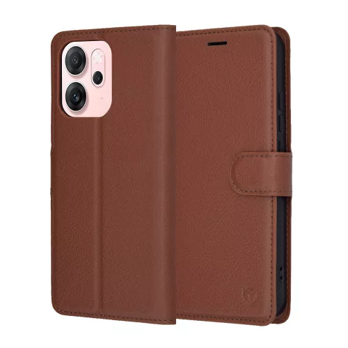 Techsuit - Leather Folio - Oppo Reno14 F / Reno14 FS 5G - Brown