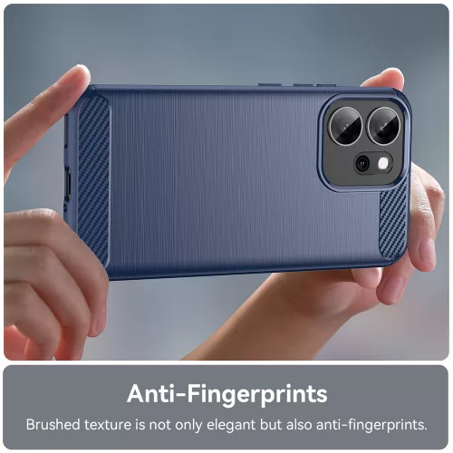 Techsuit - Carbon szilikon tok - Oppo Reno14 F / Reno14 FS 5G - Kék