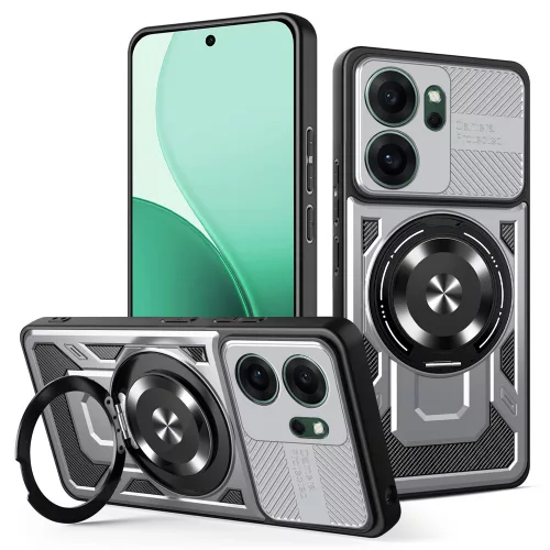 Techsuit - RuggedCam ütésálló tok - Oppo Reno14 F / Reno14 FS 5G - Szürke