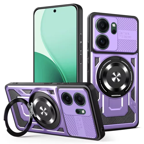 Techsuit - RuggedCam ütésálló tok - Oppo Reno14 F / Reno14 FS 5G - Lila