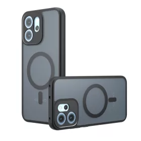   Techsuit - PureFrost MagSafe Ütésálló tok - Oppo Reno14 F / Reno14 FS 5G - Matt fekete