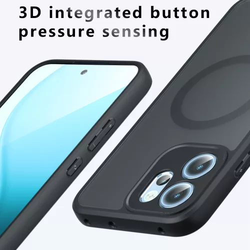 Techsuit - PureFrost MagSafe Ütésálló tok - Oppo Reno14 F / Reno14 FS 5G - Matt fekete
