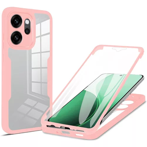 Techsuit - ColorVerse 360 tok kijelzővédővel - Oppo Reno14 F / Reno14 FS 5G - Rózsaszín