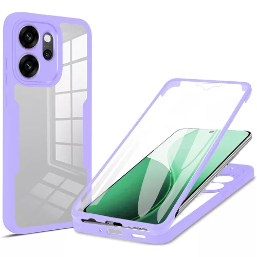 Techsuit - ColorVerse 360 tok kijelzővédővel - Oppo Reno14 F / Reno14 FS 5G - Lila