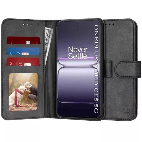 Techsuit - Diary Book kinyitható tok - OnePlus Nord CE5 - Fekete