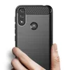 Techsuit - Carbon szilikon tok - Motorola Moto E7 Power / Moto E7i Power - Fekete