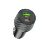 Borofone - Car Charger Brilliant (BZ21) - USB, Type-C, Fast Charge, Dual Port, PD30W, QC3.0, 48W, Built-in LED - Black