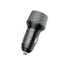 Borofone - Car Charger Brilliant (BZ21) - USB, Type-C, Fast Charge, Dual Port, PD30W, QC3.0, 48W, Built-in LED - Black