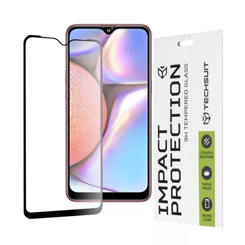 Techsuit - 111D Full Cover / Full Glue üvegfólia - Samsung Galaxy A10 / A10s / M01s / M10 - Fekete széllel