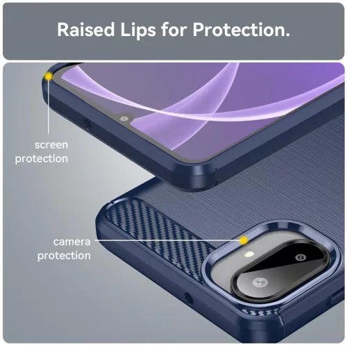 Techsuit - Carbon szilikon tok - Samsung Galaxy A07 4G - Kék