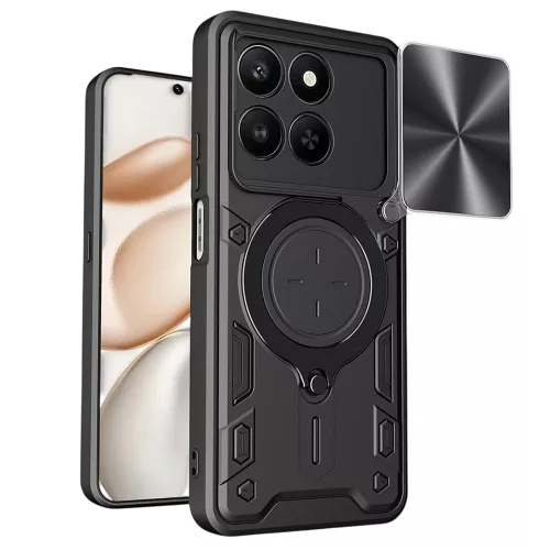 Techsuit - CamGuard Pro tok - Honor 400 Smart 5G / 400 Smart 4G / X7d 4G - Fekete