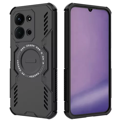 Techsuit - ArmorMag ütésálló tok - Xiaomi Redmi 15C 4G / Redmi 15C 5G - Fekete