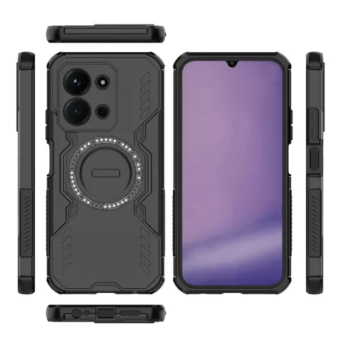 Techsuit - ArmorMag ütésálló tok - Xiaomi Redmi 15C 4G / Redmi 15C 5G - Fekete
