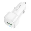 Borofone - Car Charger Cloud (BZ34) - USB, Single Port, 18W (QC/FCP/AFC), ABS, for 12-24V - White