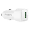 Borofone - Car Charger Cloud (BZ34) - USB, Single Port, 18W (QC/FCP/AFC), ABS, for 12-24V - White