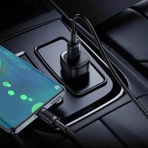 Borofone - Car Charger Cloud (BZ34) - USB-A/C Cable Included, Single Port USB-A, 18W (QC/FCP/AFC), ABS, for DC 12-24V - White