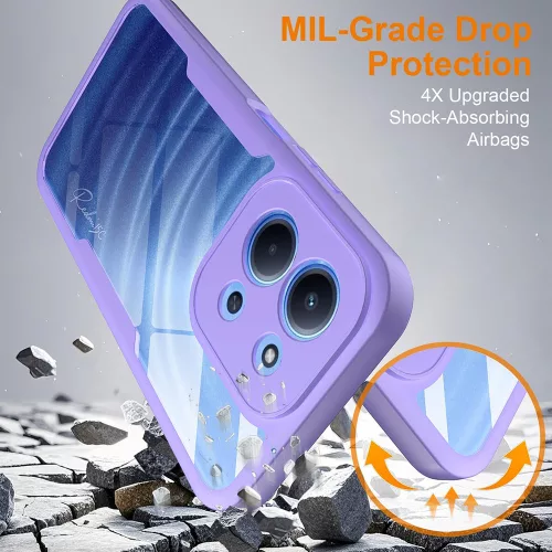 Techsuit - ColorVerse 360 tok kijelzővédővel - Xiaomi Redmi 15C 4G / Redmi 15C 5G - Lila