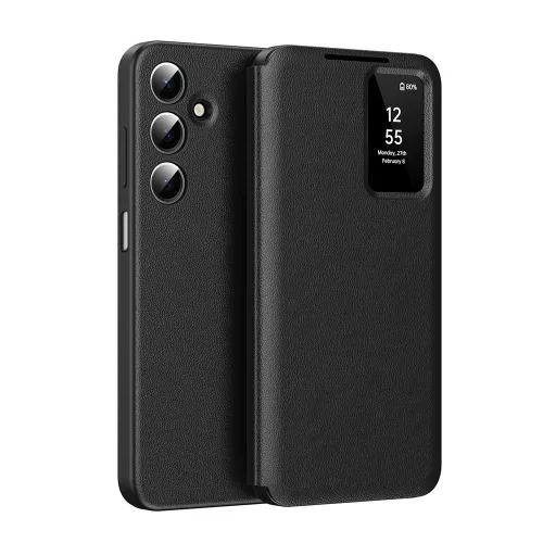 Techsuit - SmartView kinyitható tok - Samsung Galaxy A17 5G / A17 4G / A26 5G / M17 / F17 - Fekete