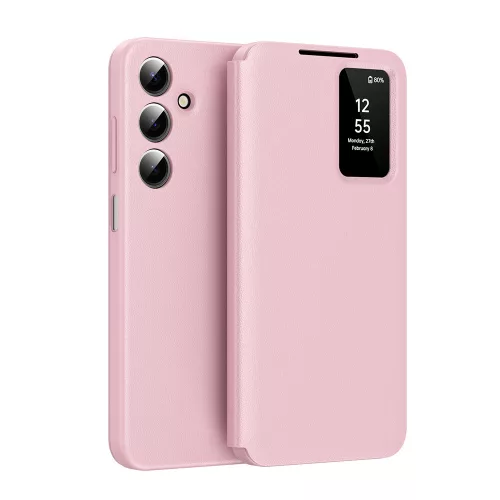 Techsuit - SmartView kinyitható tok - Samsung Galaxy A17 5G / A17 4G / A26 5G / M17 / F17 - Rózsaszín