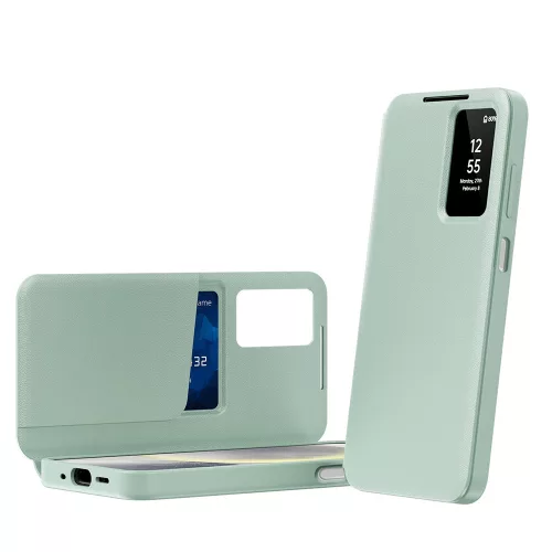Techsuit - SmartView kinyitható tok - Samsung Galaxy A17 5G / A17 4G / A26 5G / M17 / F17 - Zöld