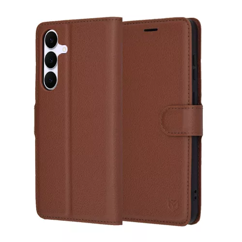 Techsuit - Leather Folio - Samsung Galaxy S25 FE - Brown