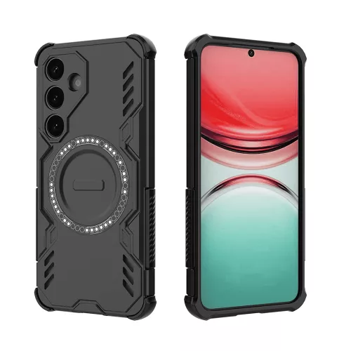 Techsuit - ArmorMag ütésálló tok - Samsung Galaxy S25 FE - Fekete