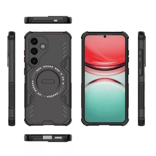 Techsuit - ArmorMag ütésálló tok - Samsung Galaxy S25 FE - Fekete