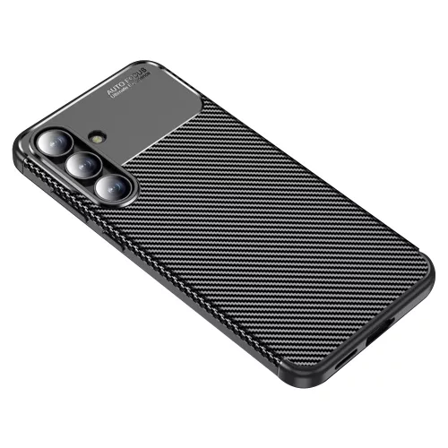 Techsuit - CarbonFiber szilikon tok - Samsung Galaxy S25 FE - Fekete