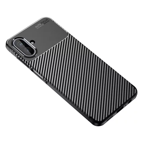 Techsuit - CarbonFiber szilikon tok - Samsung Galaxy A07 4G - Fekete