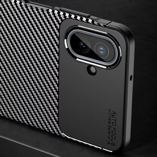 Techsuit - CarbonFiber szilikon tok - Samsung Galaxy A07 4G - Fekete