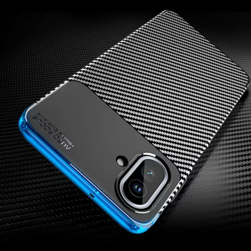 Techsuit - CarbonFiber szilikon tok - Samsung Galaxy A07 4G - Fekete