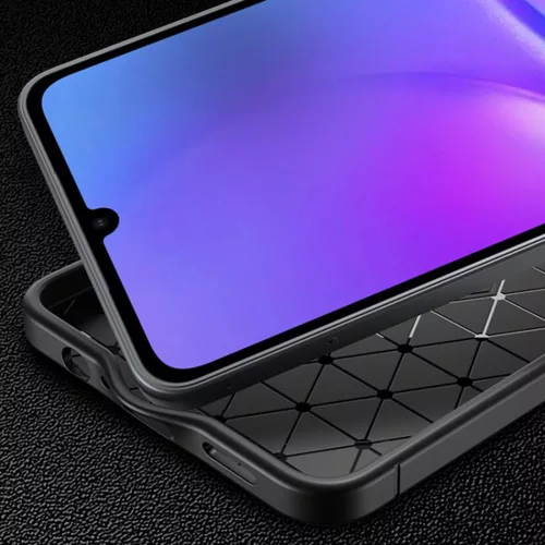 Techsuit - CarbonFiber szilikon tok - Samsung Galaxy A07 4G - Fekete