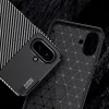 Techsuit - CarbonFiber szilikon tok - Samsung Galaxy A07 4G - Fekete