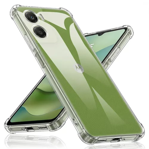 Techsuit - Shockproof Átlátszó Ütésálló Szilikon tok - Motorola Moto G06 - Átlátszó