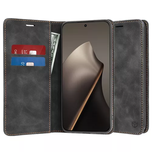 Techsuit - Confy Cover kinyitható tok - Xiaomi 15T - Fekete