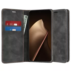   Techsuit - Confy Cover kinyitható tok - Xiaomi 15T Pro - Fekete