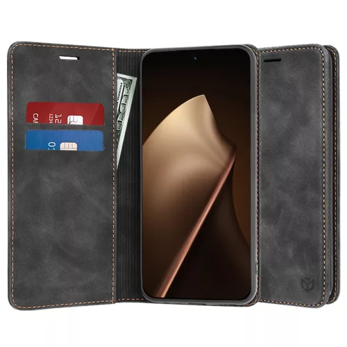Techsuit - Confy Cover kinyitható tok - Xiaomi 15T Pro - Fekete