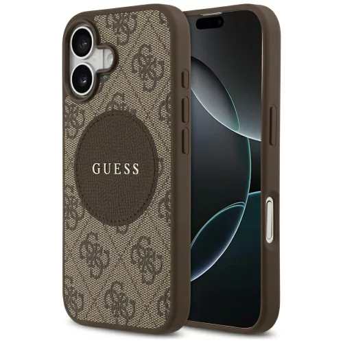 Guess - 4G Kör Klasszikus Logó MagSafe (GUHMP17SP4PGRSGW) - iPhone 17 - Barna