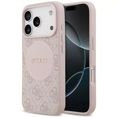 Guess - 4G Kör Klasszikus Logó MagSafe (GUHMP17LP4PGRSGP) - iPhone 17 Pro - Rózsaszín