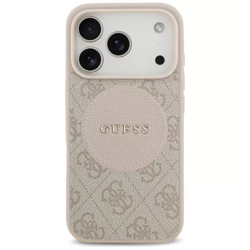 Guess - 4G Kör Klasszikus Logó MagSafe (GUHMP17LP4PGRSGP) - iPhone 17 Pro - Rózsaszín
