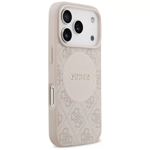 Guess - 4G Kör Klasszikus Logó MagSafe (GUHMP17LP4PGRSGP) - iPhone 17 Pro - Rózsaszín